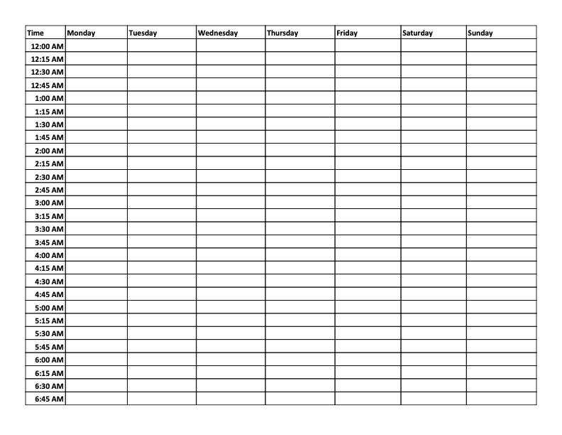 Track your time with this time tracking sheet.