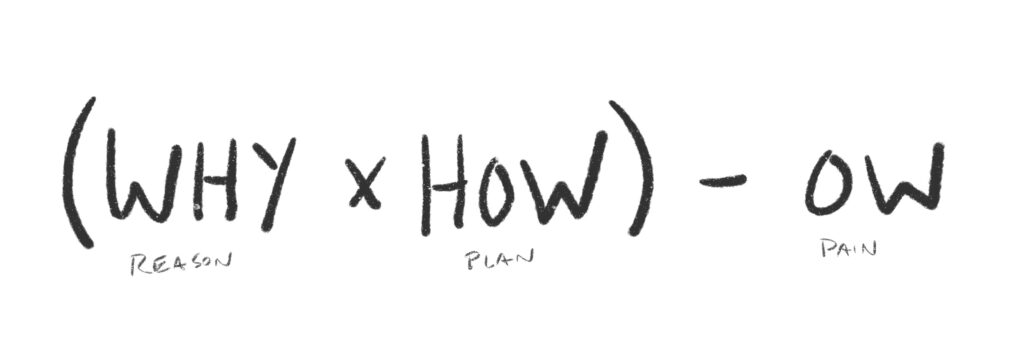 Motivation = (Why × How) - Ow