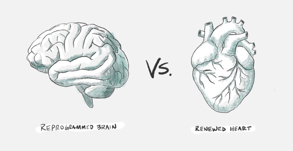 Reprogrammed brain vs. renewed heart